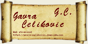 Gavra Čeliković vizit kartica
